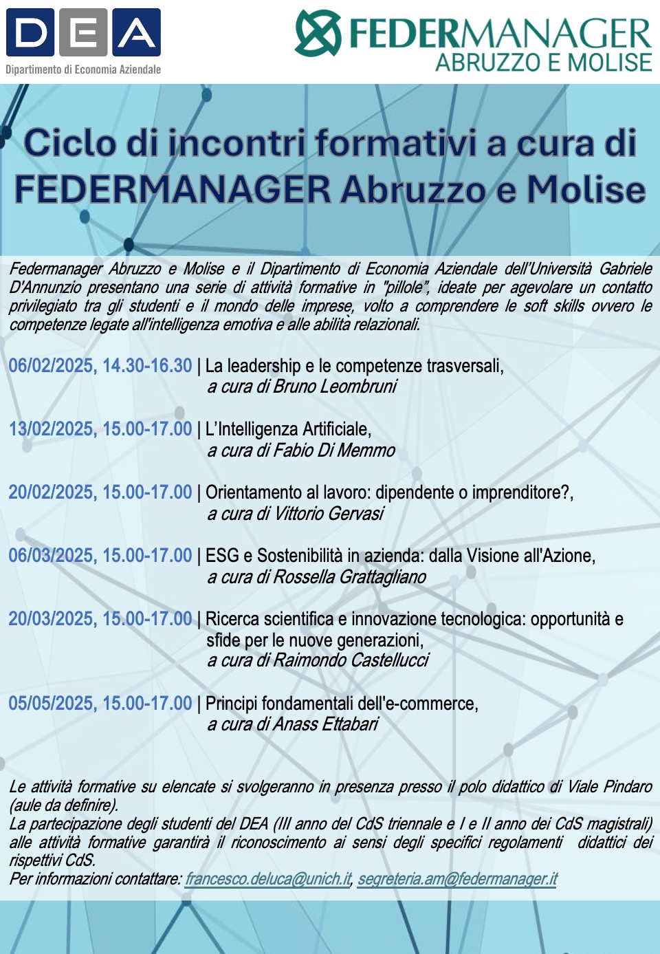 Locandina aggiornata Federmanager